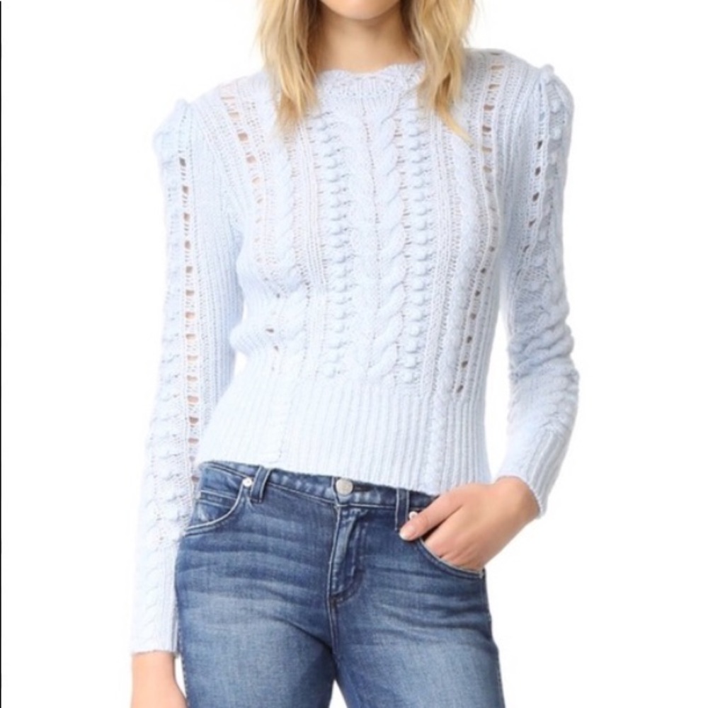 ❄️ Club Monaco Wool & Mohair Puff Sleeve Sweater